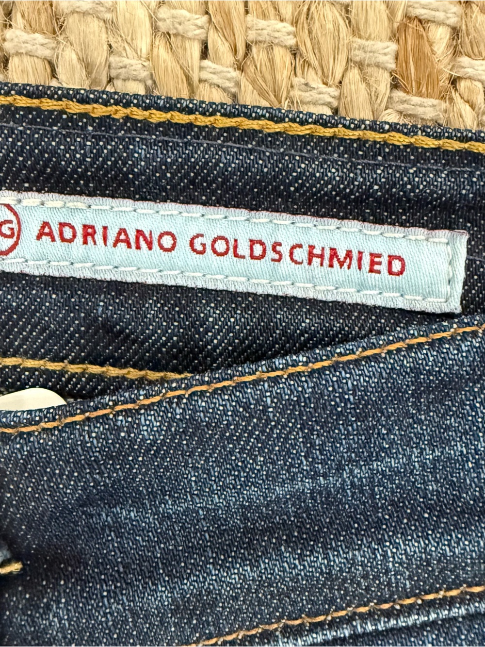 AG Adriano Goldschmied Jeans 28 R Dark Indigo Denim Stretch Straight Leg Y2K - Picture 4 of 12